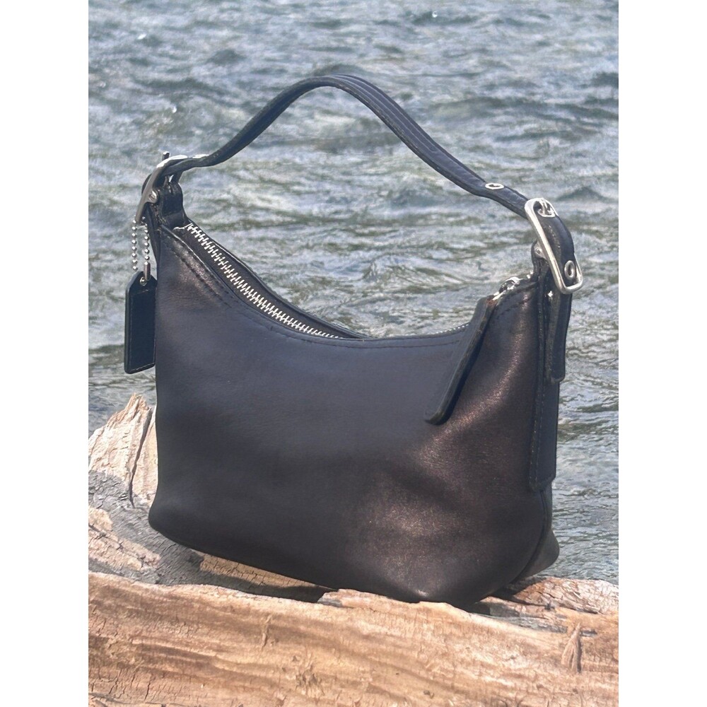 Vintage Coach 9844 Black Glove Tanned Leather Hobo Shoulder Bag Costa Rica - Picture 5 of 12